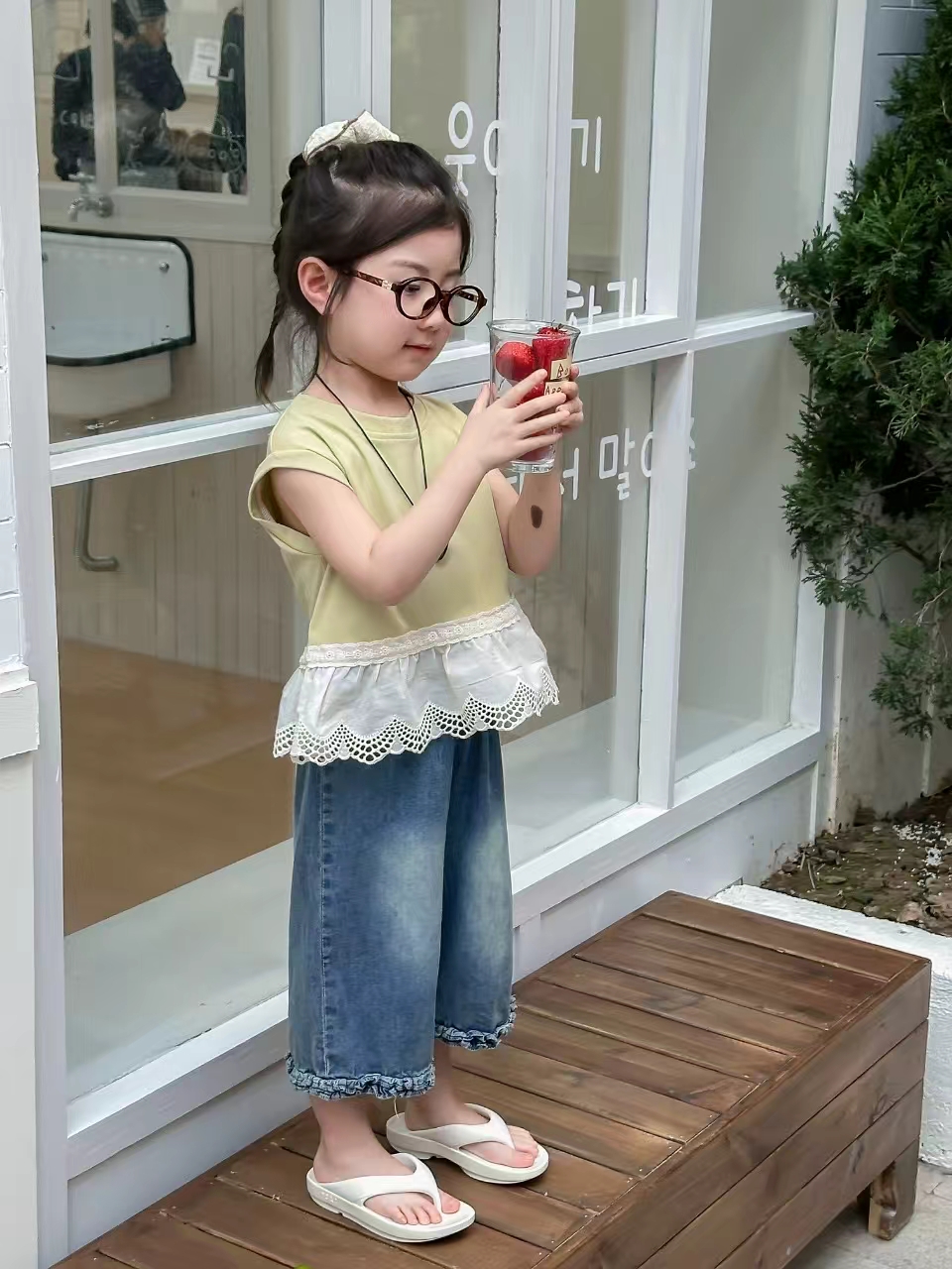 girl summer suits short shirt and pants