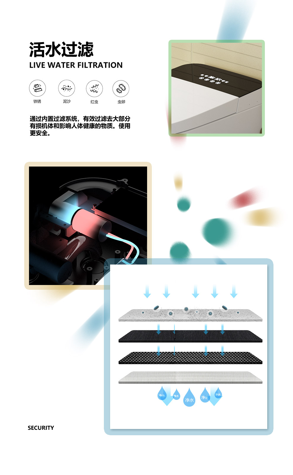 809落地式墙排智能马桶