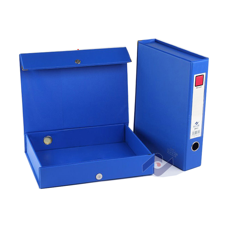 凤江文件盒无夹A801 档案盒A4资料盒3寸天蓝色