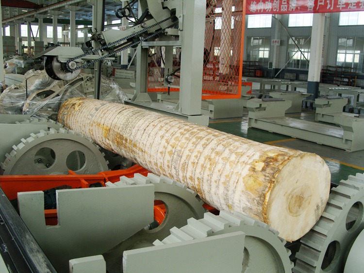 Big diameter log debarker