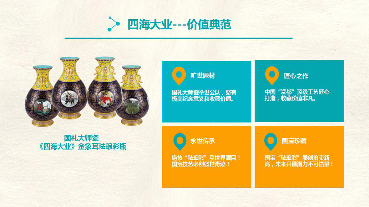 《四海大业》金象耳珐琅彩瓶