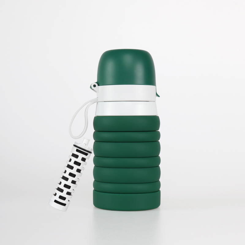 Water Bottle Collapsible Silicone portable-carbon