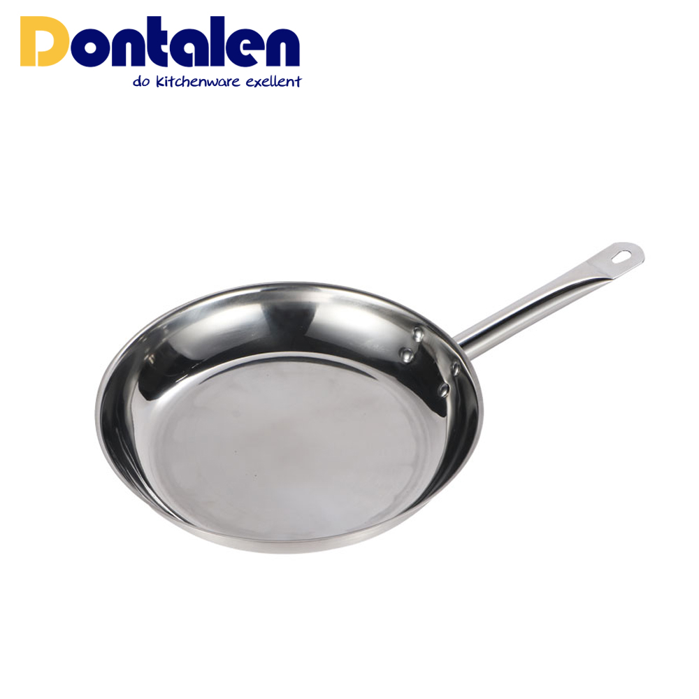 Stainless steel frying pan