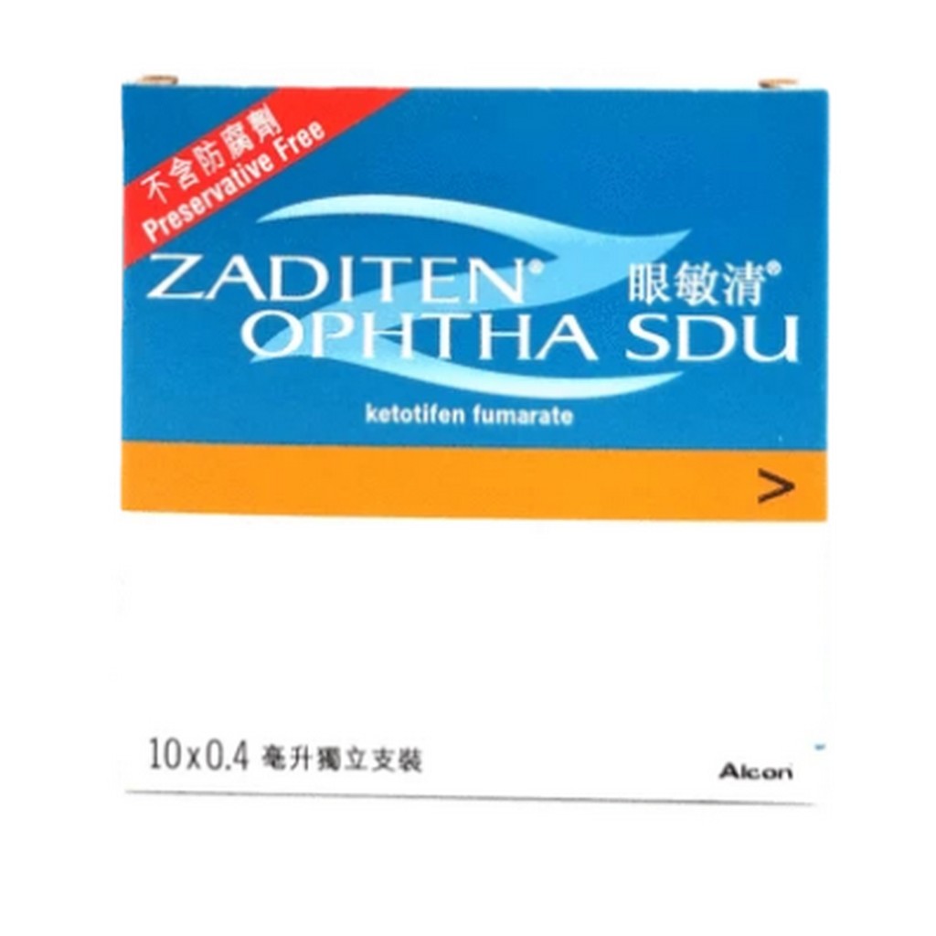 眼敏清 10x0,4毫升 Zaditen Ophtha Sdu 10x0.4毫升