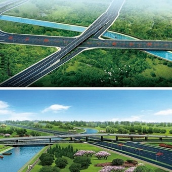 龙湖外环跨线桥工程