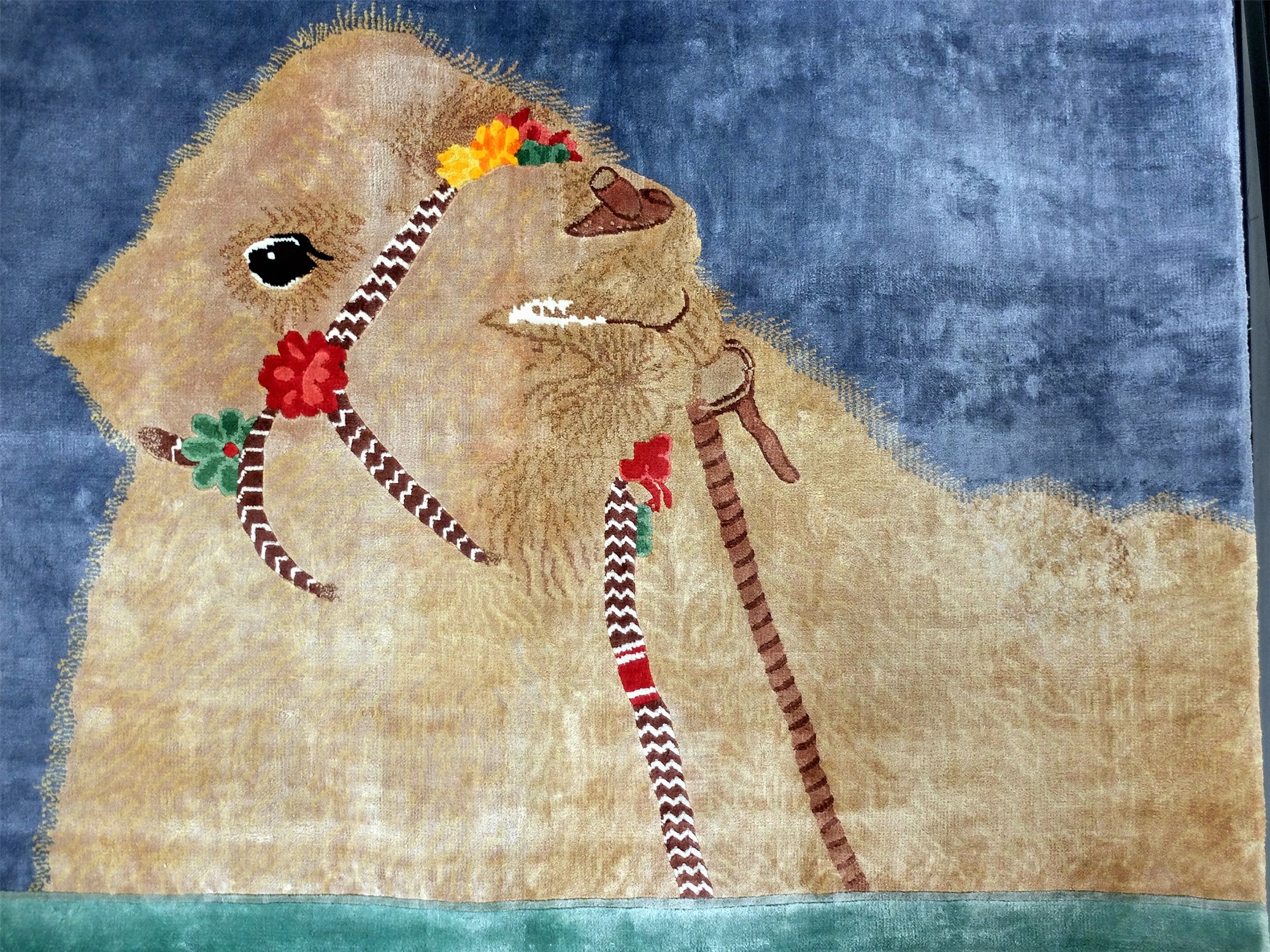 駱駝絲織120道掛毯