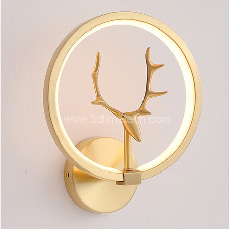 Bronze Dear Animal Design Wall Lamp Home Decorative Lighting