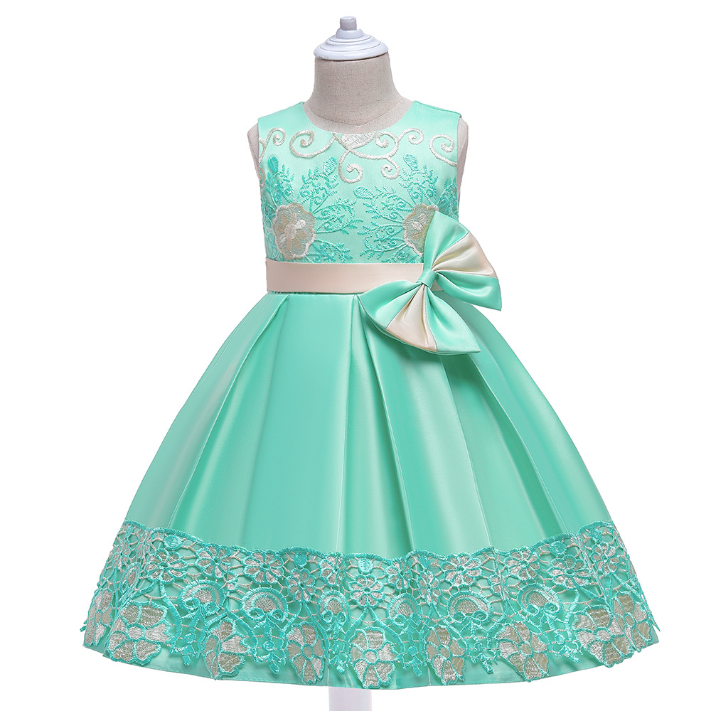 Children's high-end catwalk dress skirt girl host piano performance costume big boy birthday party princess dress