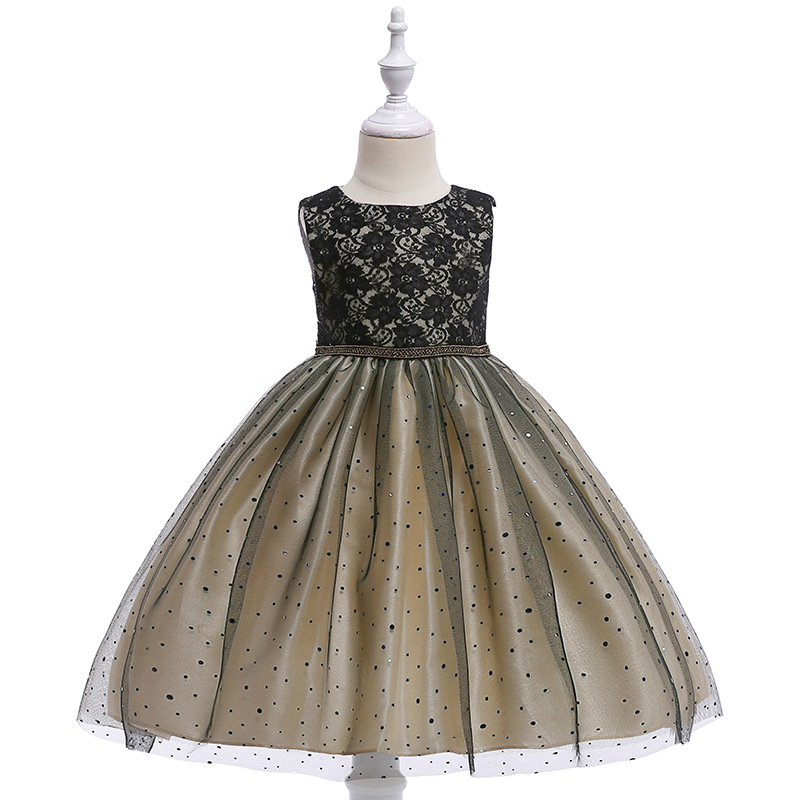 Children's red dress girl princess fluffy mesh skirt in the big boy birthday host performance flower girl dress