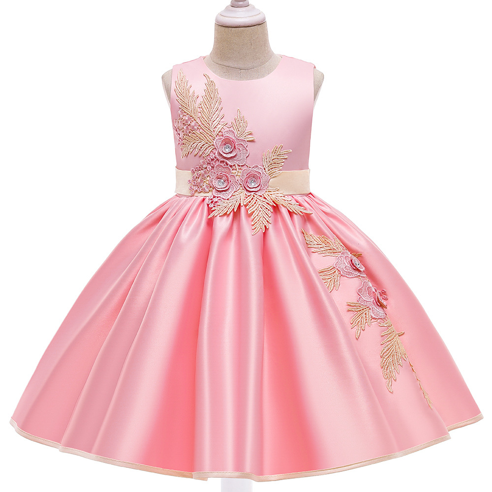 Children's dresses Western-style little girls fluffy princess dresses big girls catwalk host piano costumes