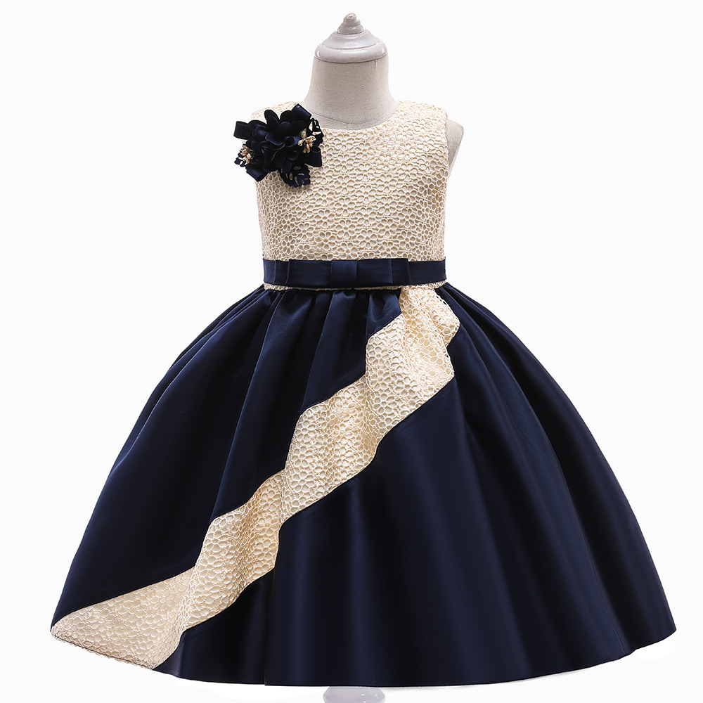 Children's dress dress girls puffy princess dress middle-aged children's festival performance host piano dress dress