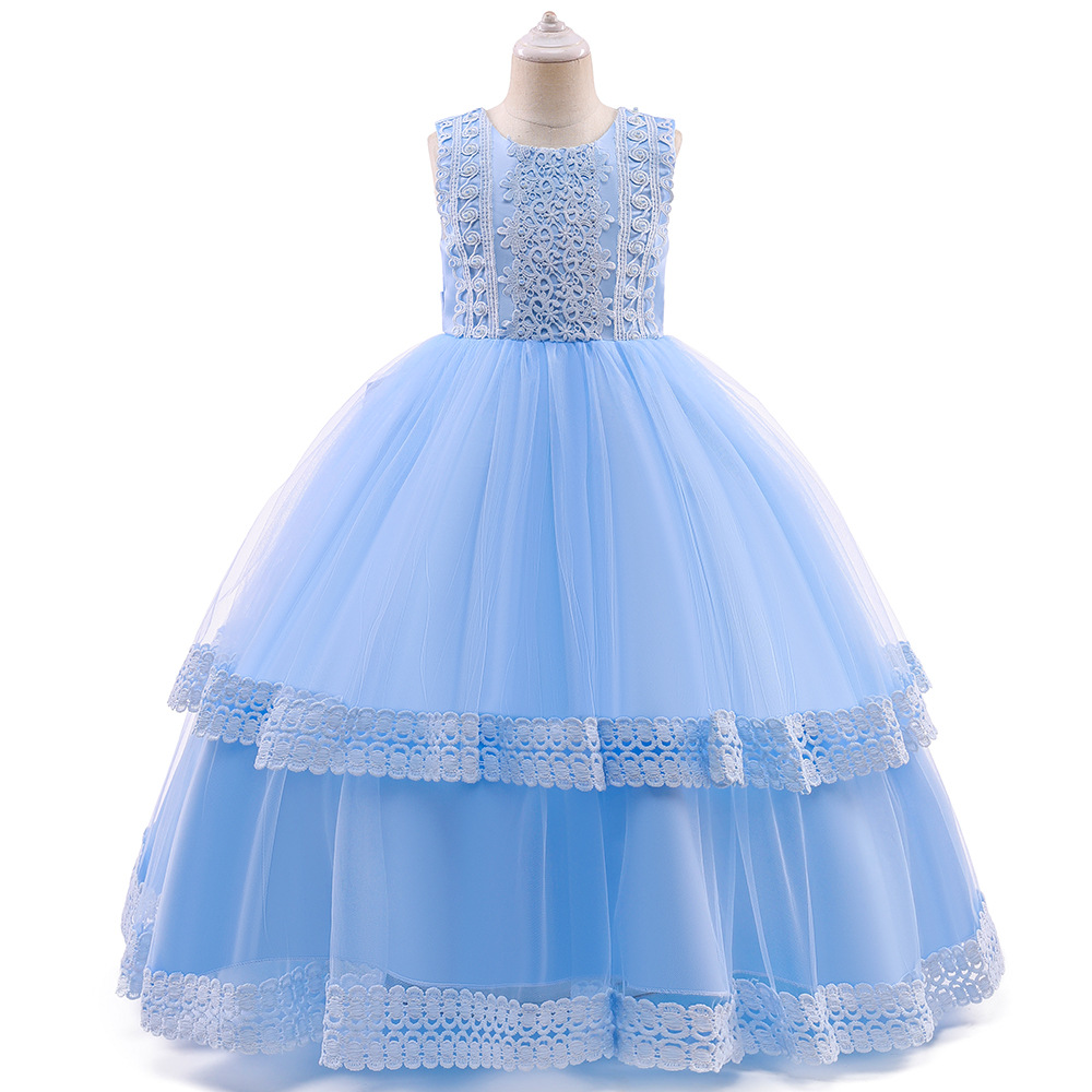 Children's dress girls high-end catwalk dress little girl princess dress big child host piano performance dress