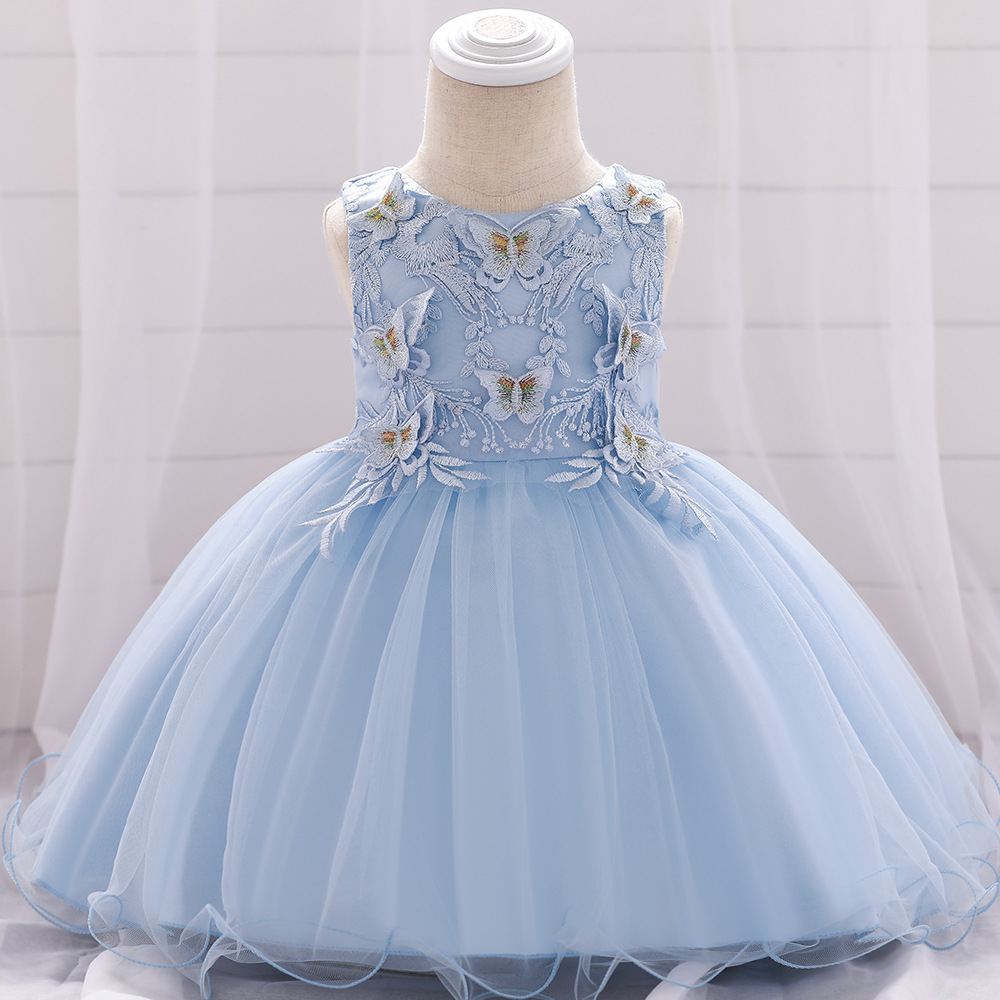 Infant full moon wash dress baby birthday girl princess skirt fluffy mesh skirt children's dress
