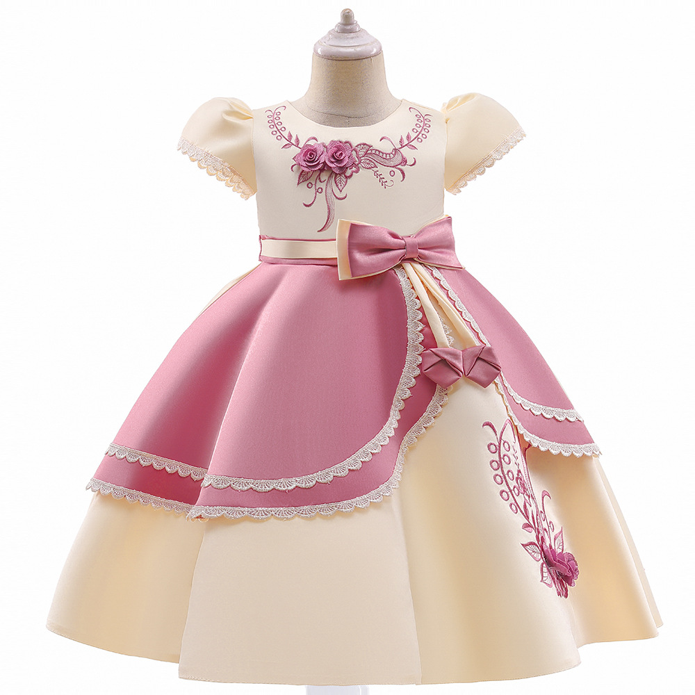 Girls princess dress little girl birthday party dress children million Christmas host piano performance dress