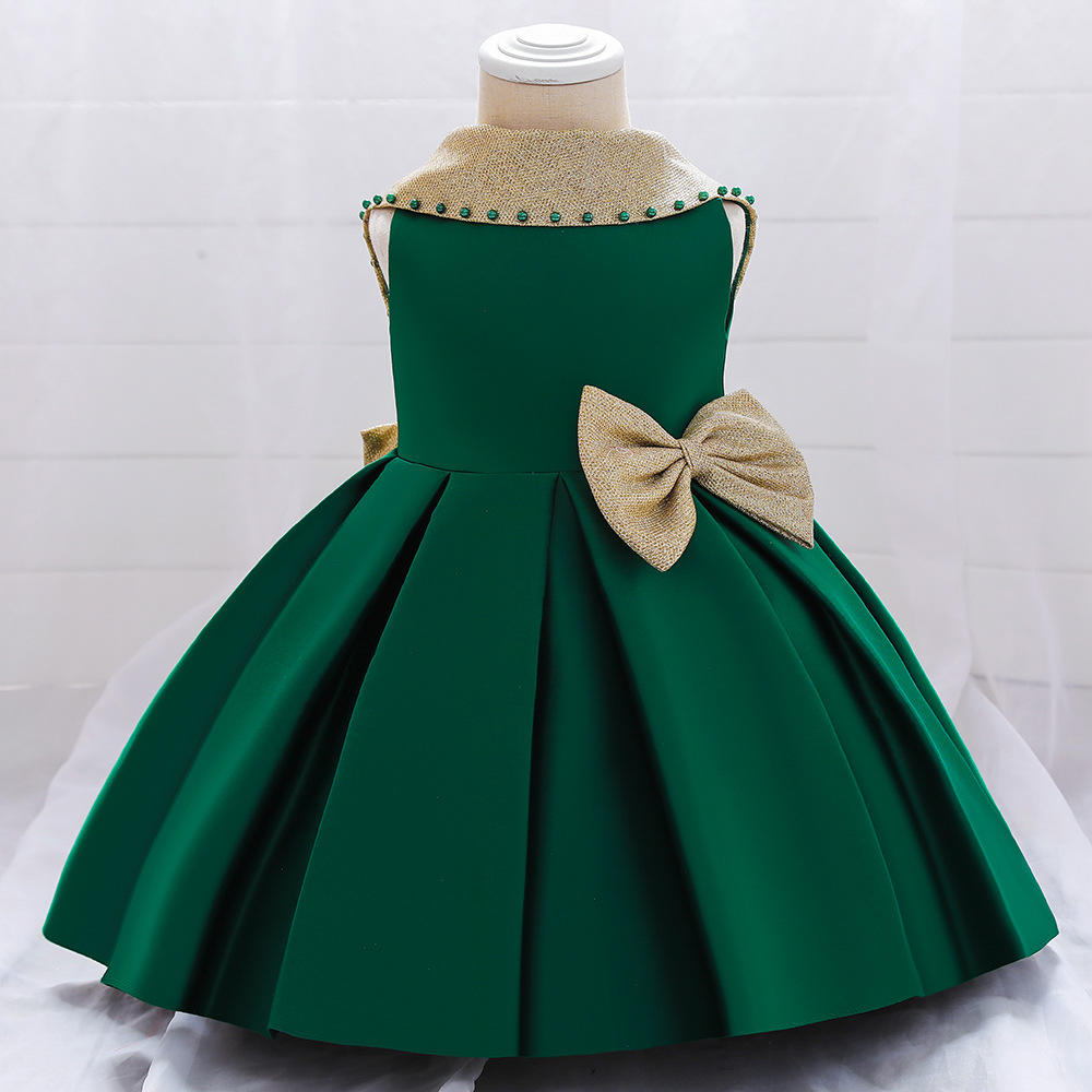 Children's red dress skirt infant baby 100th birthday show princess skirt girl puffy dress