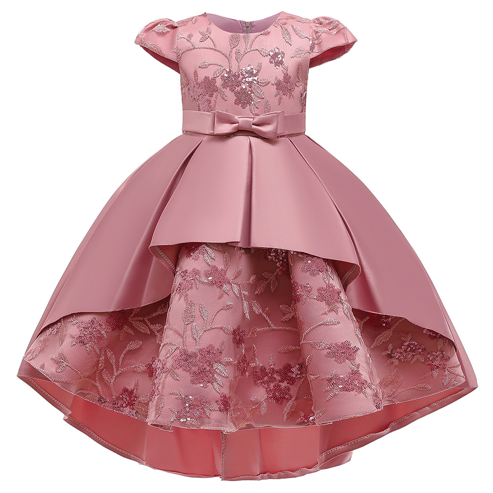 Children's high-end catwalk dress girls swallowtail princess dress little girl host model piano performance dress