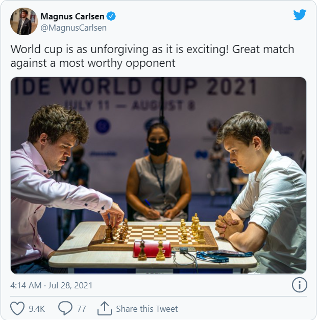 carlsen tweet