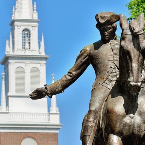The three-mile Freedom Trail leads you past – and into – 16 of the city's principal historic monuments and sites. It's easy to follow, by the line of red bricks in the sidewalk and by footprints at street crossings. Begin by picking up brochures on the attractions at the Visitor Center in the Boston Common before heading to the State House.