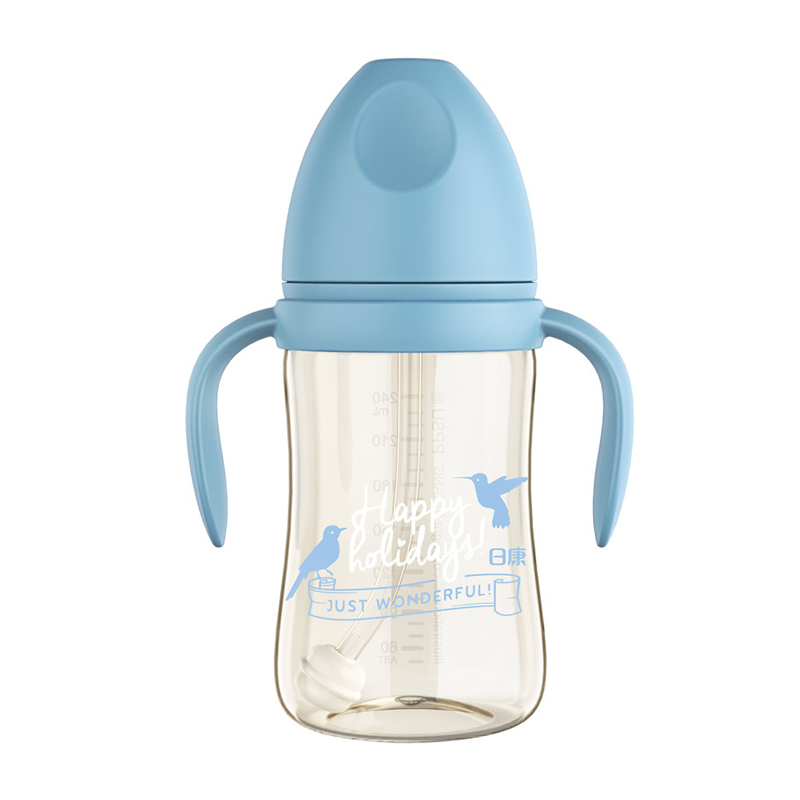PPSU宽口有柄自动奶瓶240ML