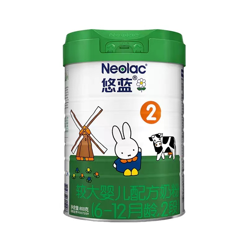 悠蓝有机较大婴儿配方奶粉2段800g