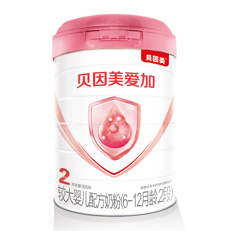 贝因美爱加较大婴儿配方奶粉2段 900g