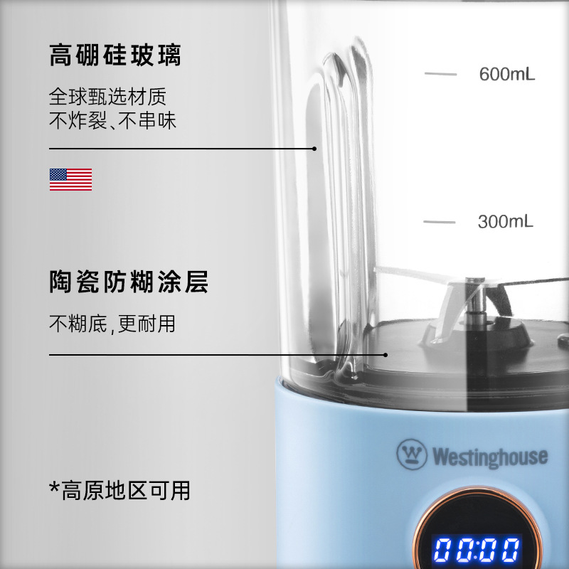 美國西屋迷你小型破壁機全自動家用多功能料理機單人免過濾豆?jié){機