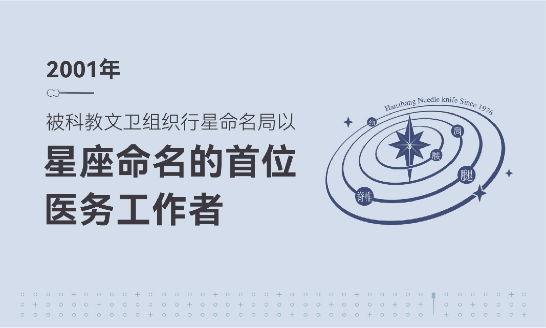 【2001年】被科教文卫组织行星命名局以星座命名的首位医务工作者