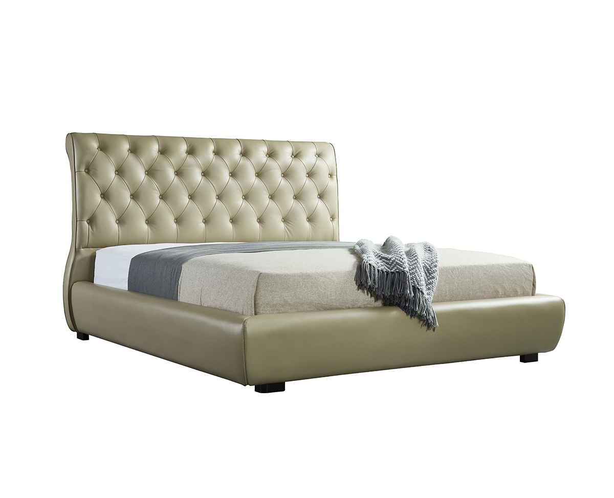 Leather bed model 6607