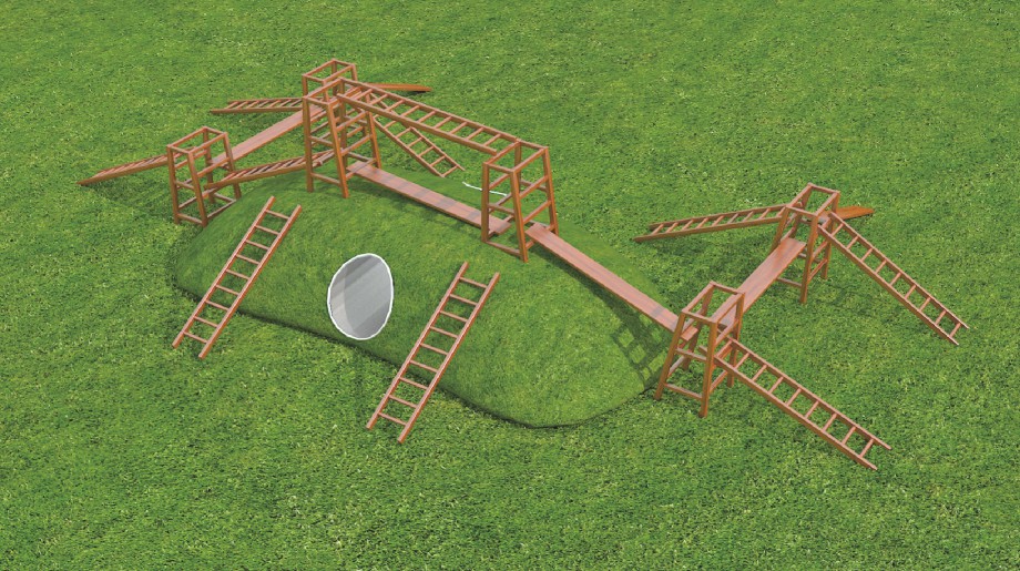 山坡攀登架组合