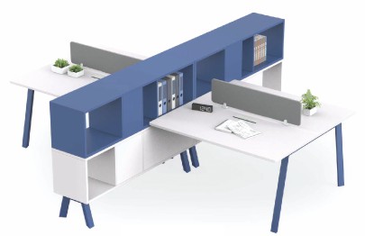 L形四人位办公桌