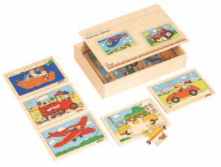 交通工具拼图盒
