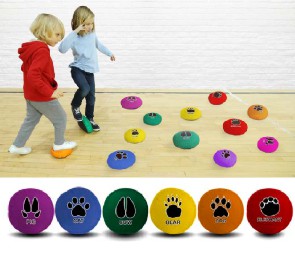 动物脚印过河石