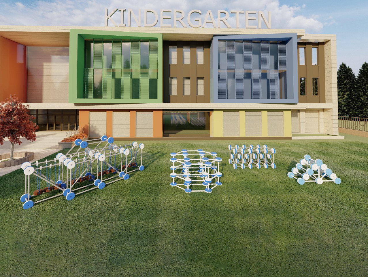 户外活动区-固定器械