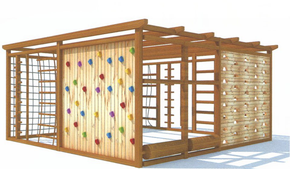 木制体能攀爬区