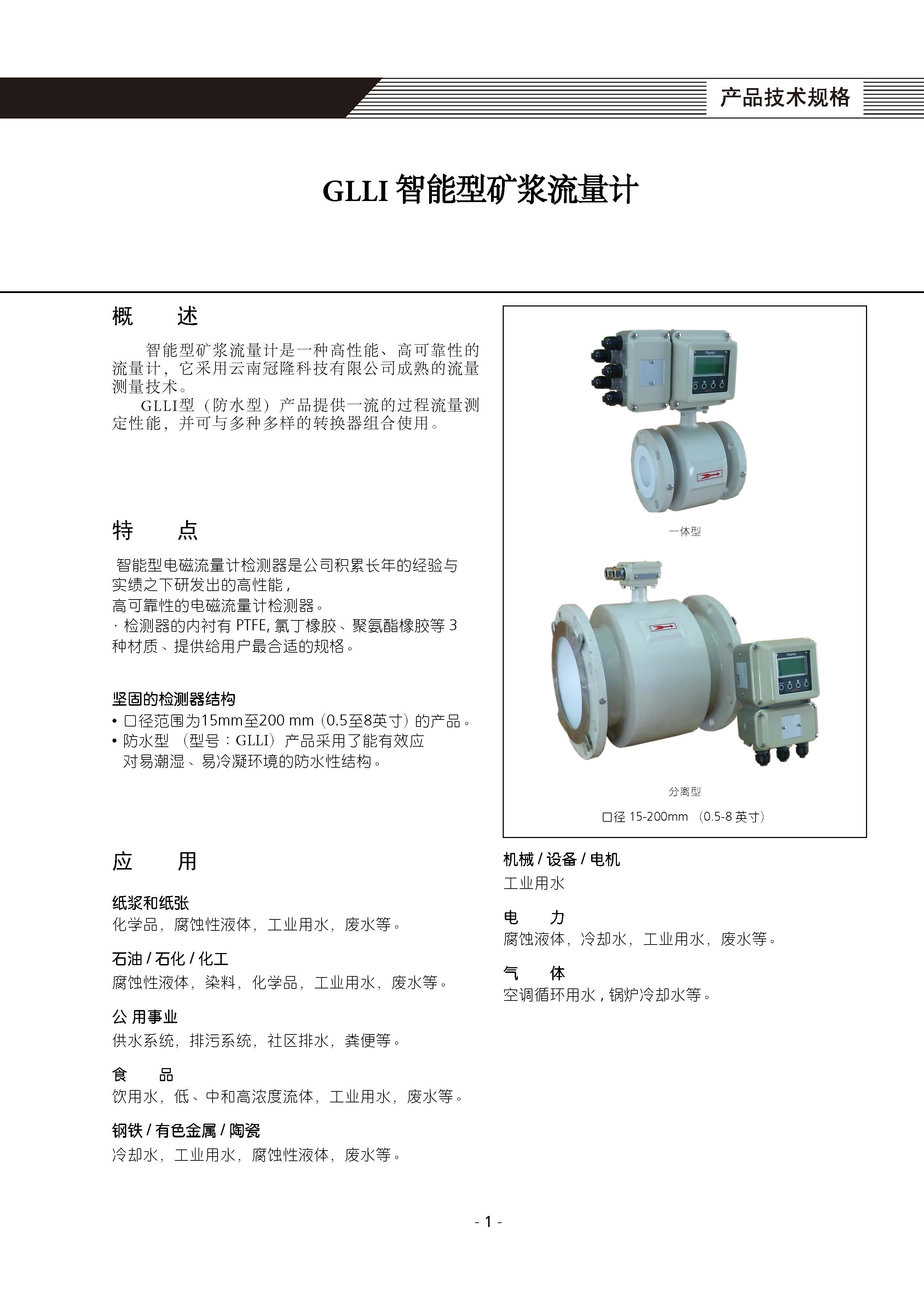 GLLI 智能型矿浆流量计_页面_01