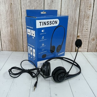 TINSSON Headsets for telephones Head-mounted With Noise Canceling Microphone