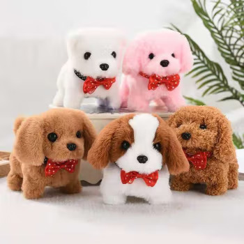 Children's imitation pet dog plush toy Golden hair Teddy electric toy dog