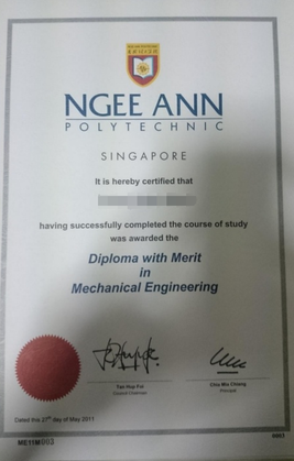 新加坡义安理工学院毕业证样本=成绩单图片定制模板