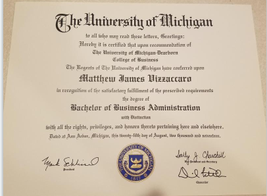 美国密歇根大学毕业证样本-成绩单图片