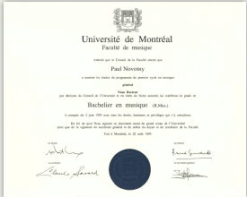 加拿大蒙特利尔大学毕业证样本-定制展示图片