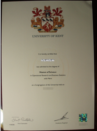 英国肯特大学毕业证样本=模板定制购买