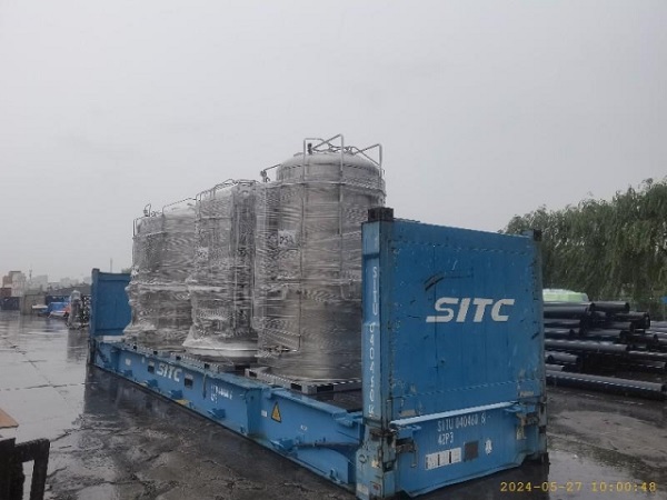 有象国际货运成功运作低温液体贮罐国际海运从上海到泰国林查班1