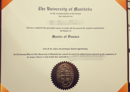 加拿大曼尼托巴大学毕业证样本模板