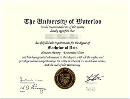 加拿大滑铁卢大学毕业证样本案例