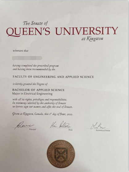 加拿大女王大学毕业证样本案例展示