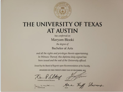 德克萨斯大学奥斯汀分校大学毕业证样本-成绩单模板