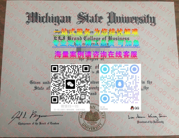 密歇根州立大学毕业证_副本