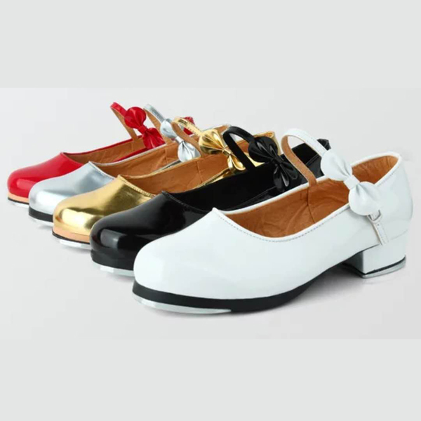 B14002 Children tap shoes with bow