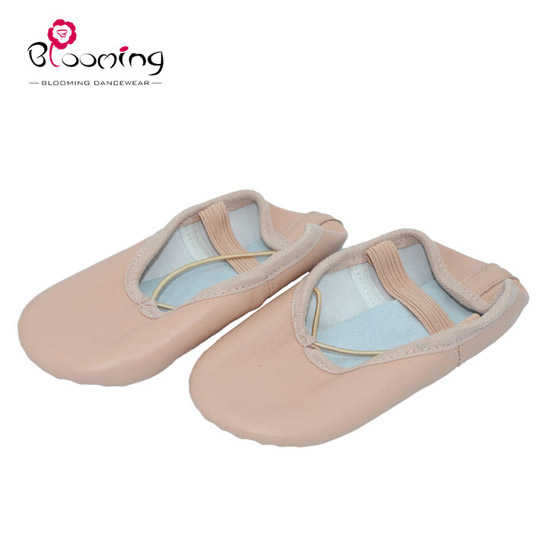 11002 Single elastic split-sole leather ballet shoes