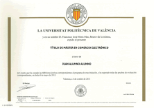 西班牙大学毕业证展示
